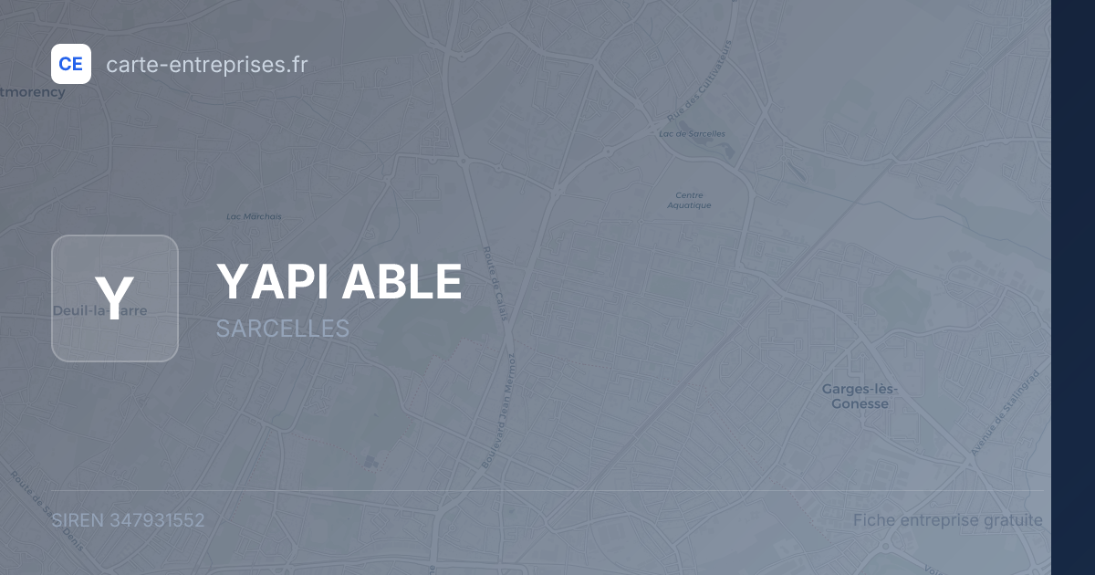 YAPI ABLE — 347931552 — fiche entreprise