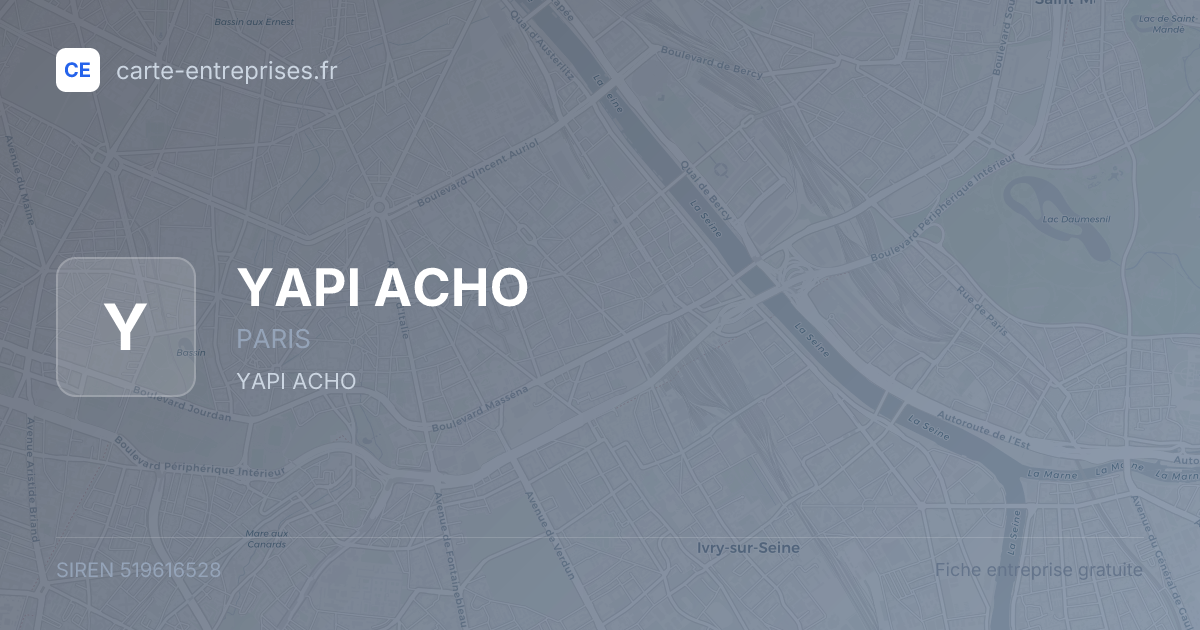 YAPI ACHO — 519616528 — fiche entreprise