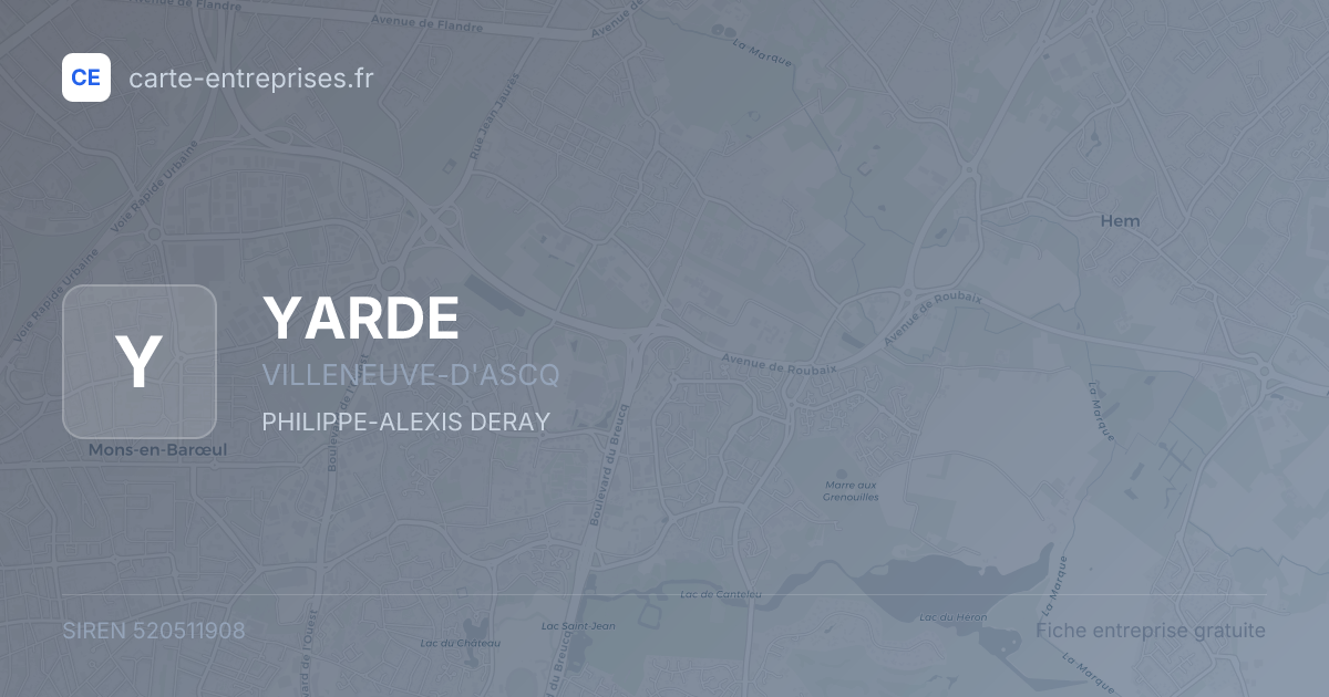 YARDE — 520511908 — fiche entreprise