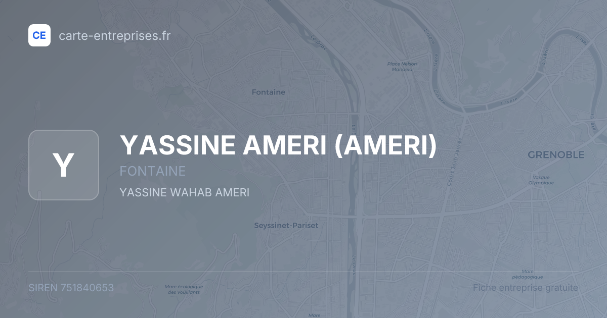 YASSINE AMERI (AMERI) — 751840653 — fiche entreprise