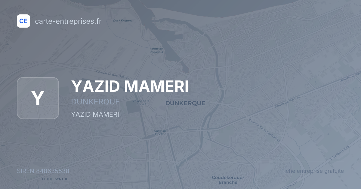 YAZID MAMERI — 848635538 — fiche entreprise