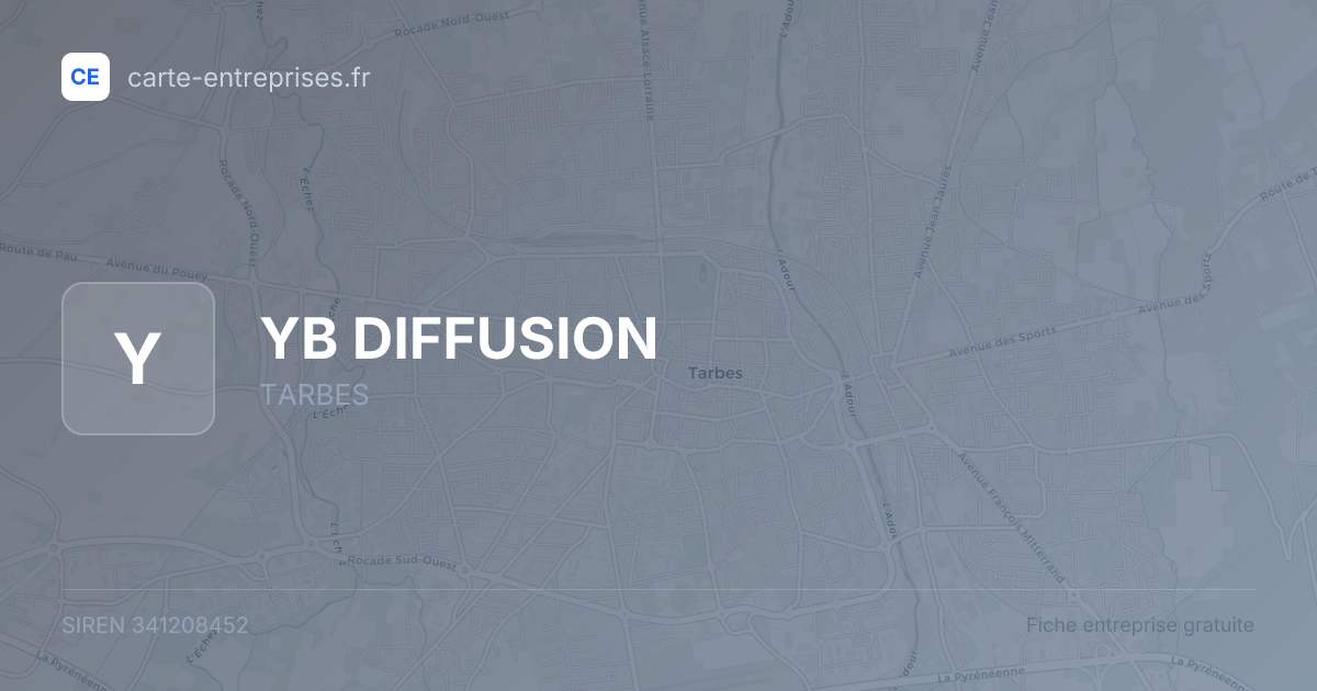 YB DIFFUSION — 341208452 — fiche entreprise
