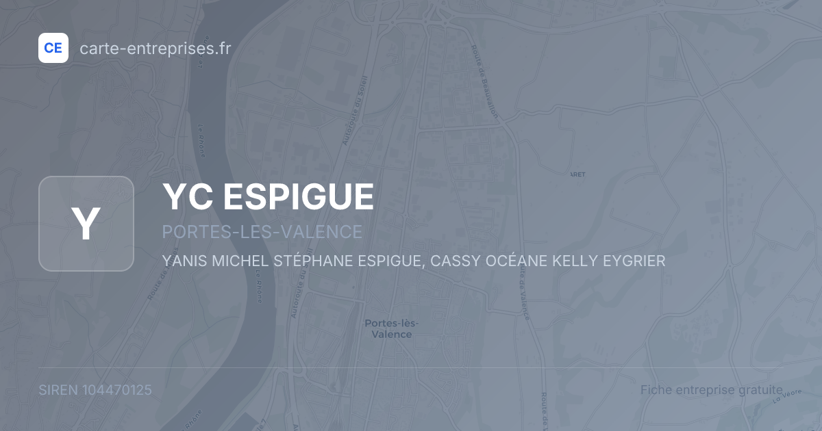 YC ESPIGUE — 104470125 — fiche entreprise