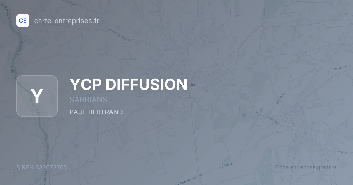 YCP DIFFUSION — 332678705 — fiche entreprise