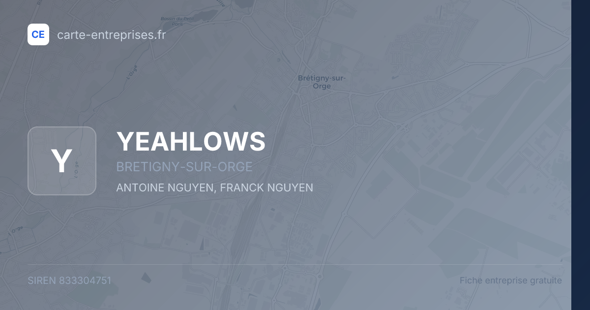 YEAHLOWS — 833304751 — fiche entreprise