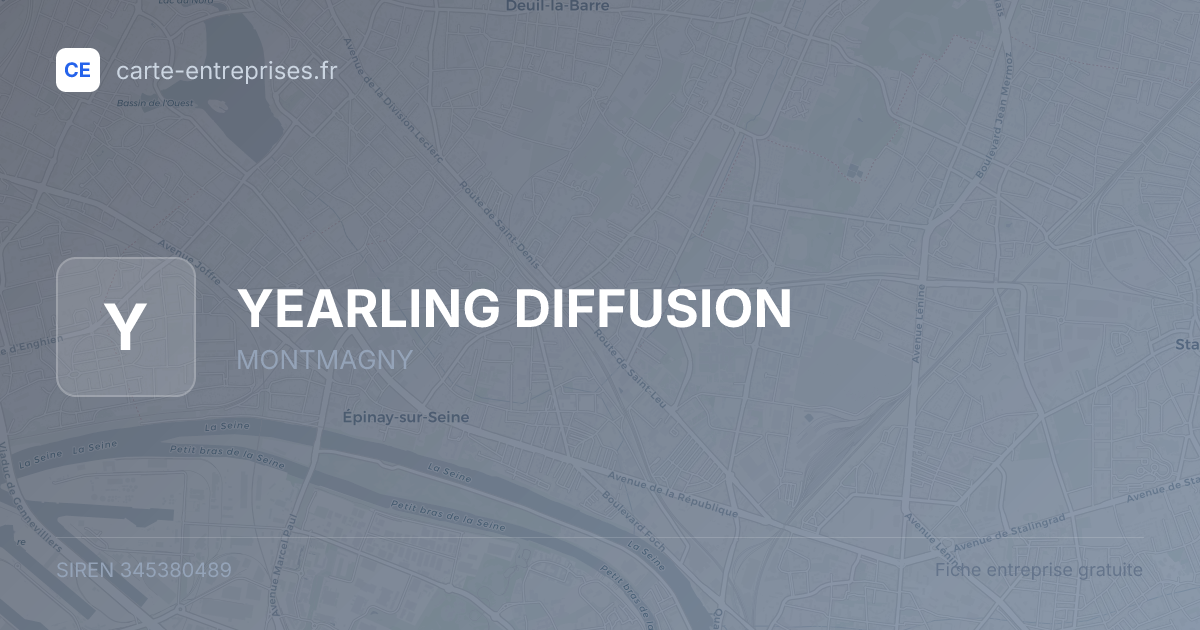 YEARLING DIFFUSION — 345380489 — fiche entreprise