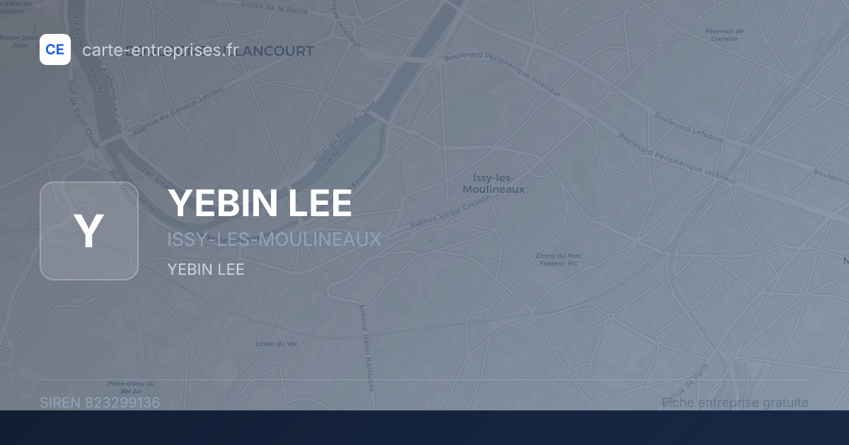 YEBIN LEE — 823299136 — fiche entreprise