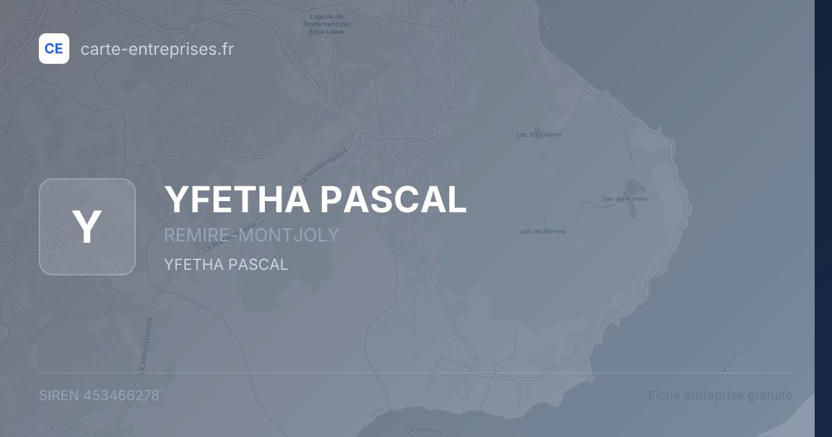 YFETHA PASCAL — 453466278 — fiche entreprise
