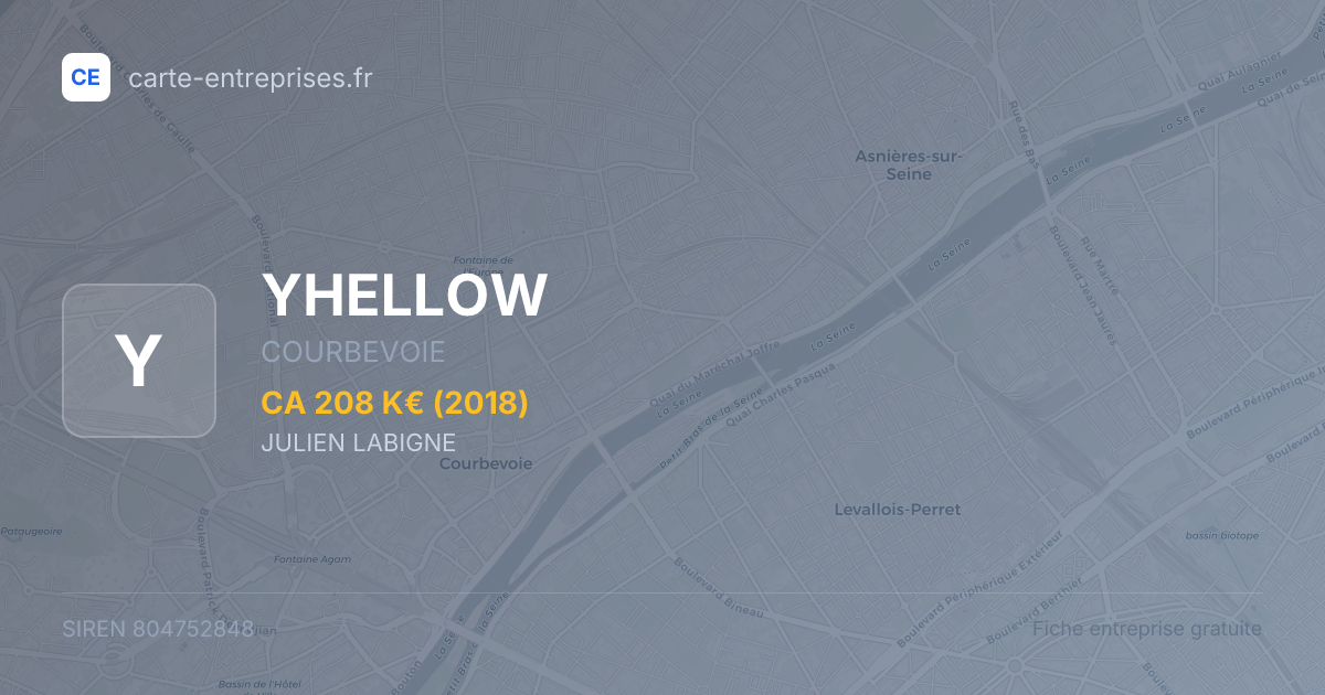 YHELLOW — 804752848 — fiche entreprise