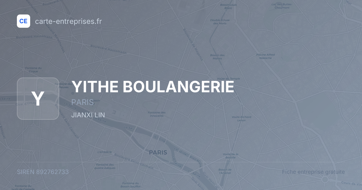 YITHE BOULANGERIE — 892762733 — fiche entreprise