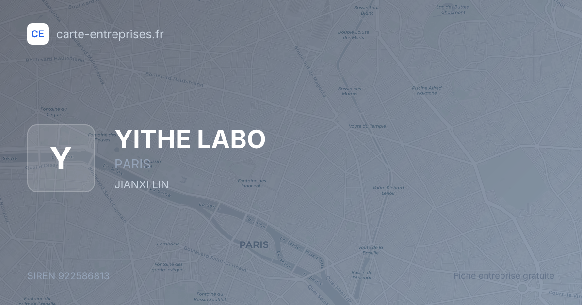 YITHE LABO — 922586813 — fiche entreprise