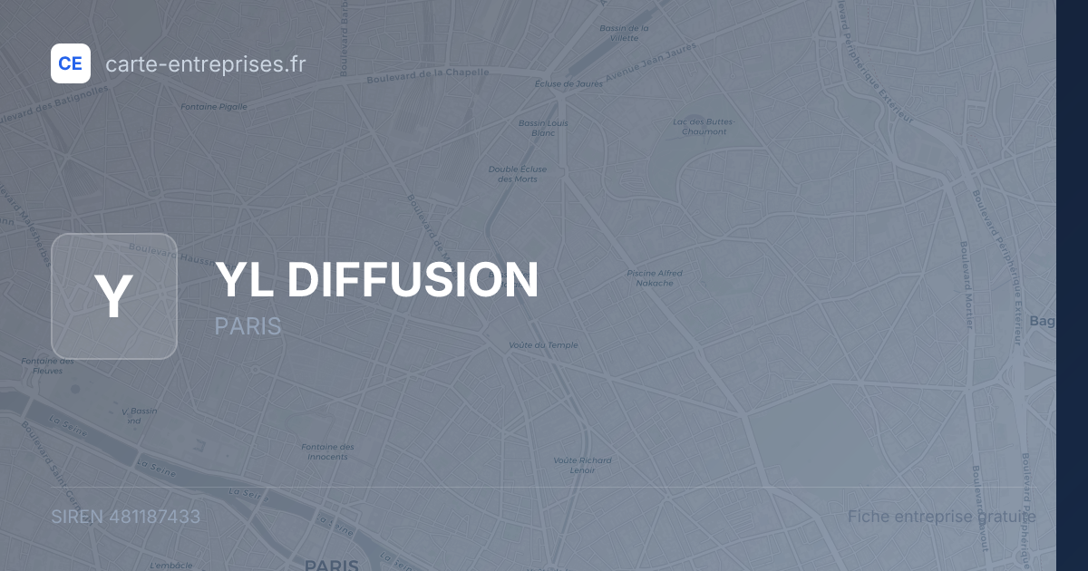 YL DIFFUSION — 481187433 — fiche entreprise