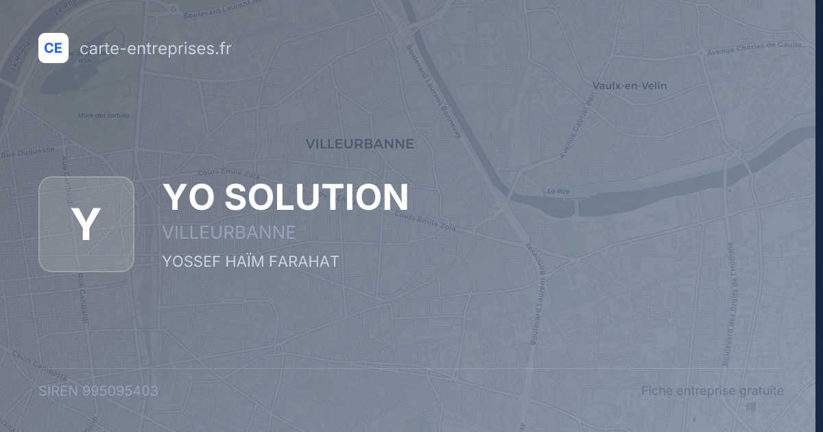 YO SOLUTION — 995095403 — fiche entreprise