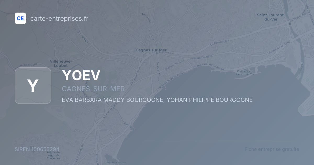 YOEV — 100653294 — fiche entreprise