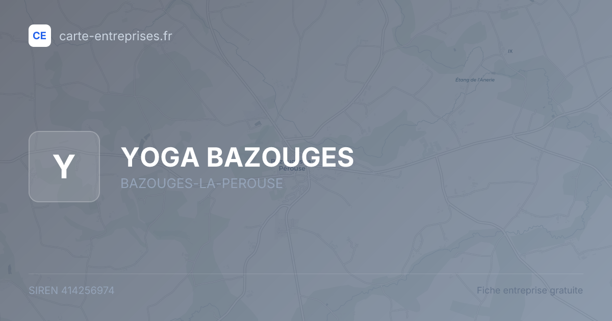 YOGA BAZOUGES — 414256974 — fiche entreprise