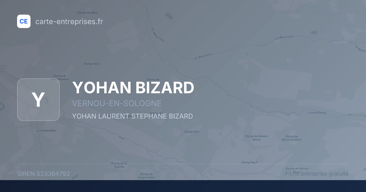 YOHAN BIZARD — 523364792 — fiche entreprise