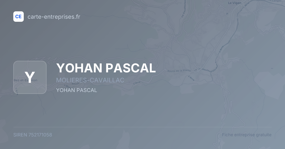 YOHAN PASCAL — 752171058 — fiche entreprise