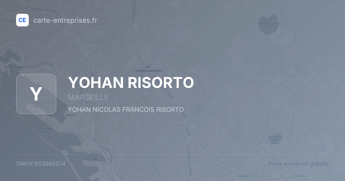 YOHAN RISORTO — 853865574 — fiche entreprise