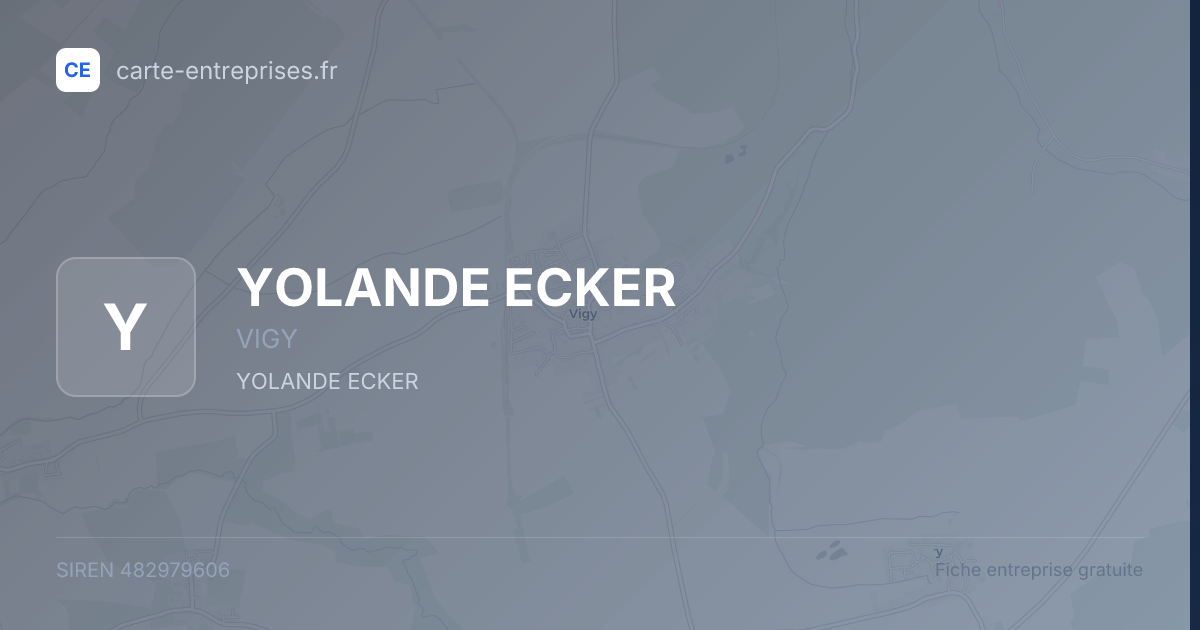YOLANDE ECKER — 482979606 — fiche entreprise