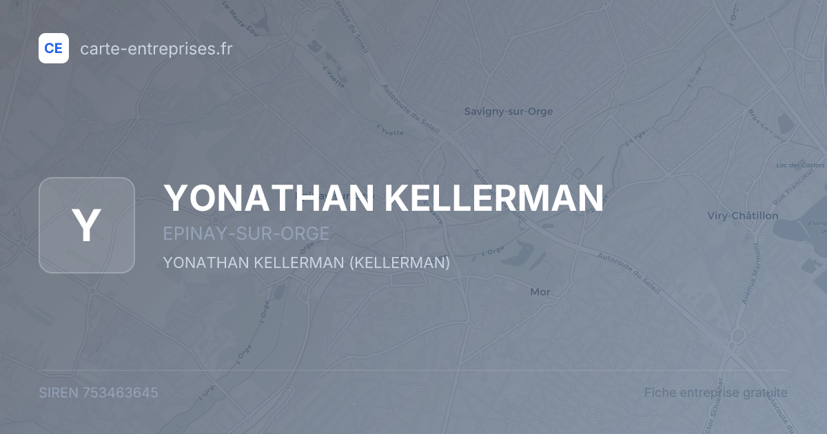 YONATHAN KELLERMAN — 753463645 — fiche entreprise