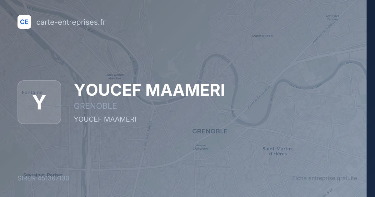 YOUCEF MAAMERI — 451367130 — fiche entreprise
