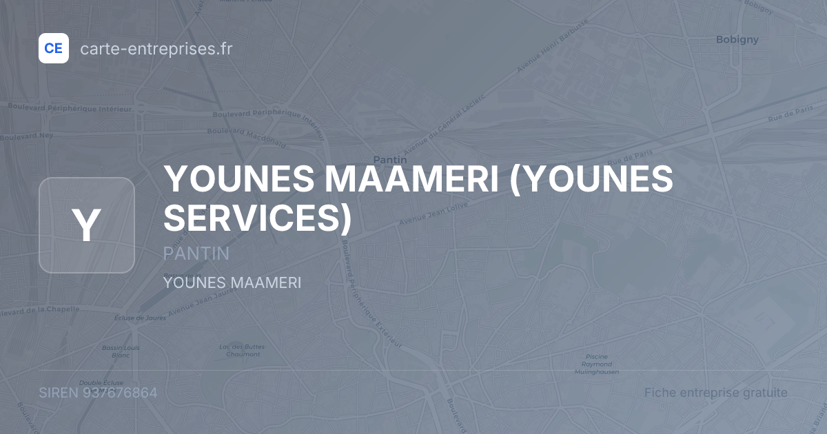 YOUNES MAAMERI (YOUNES SERVICES) — 937676864 — fiche entreprise