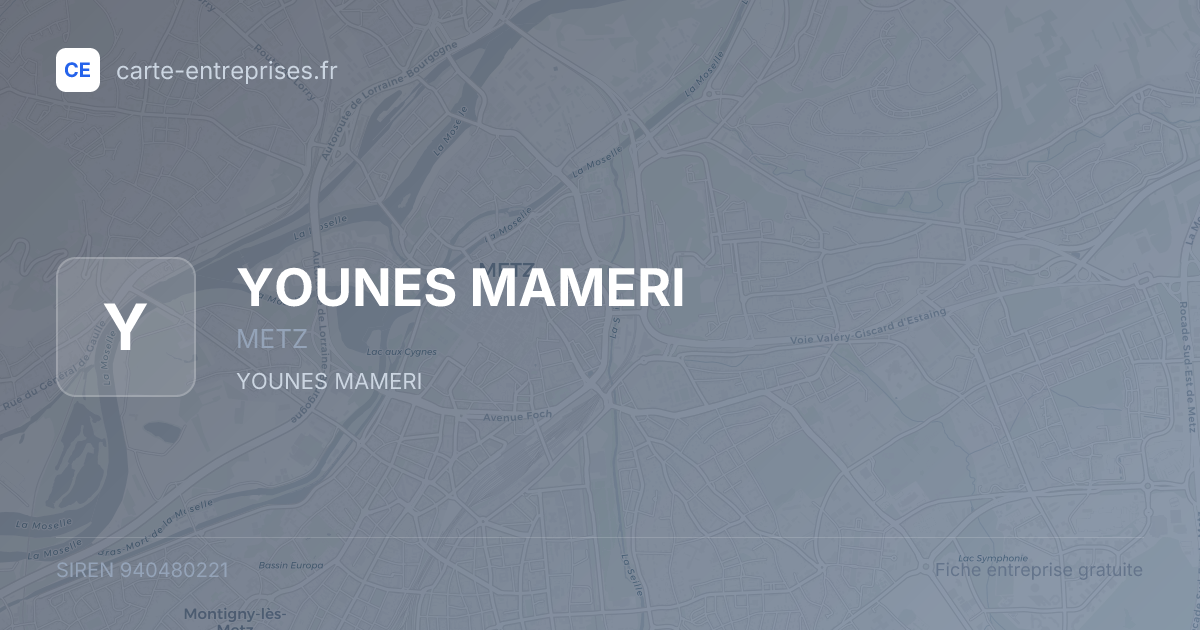 YOUNES MAMERI — 940480221 — fiche entreprise
