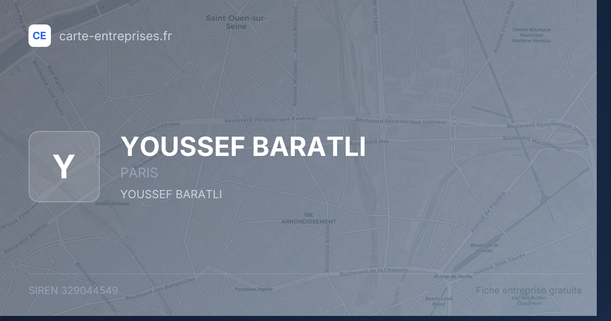 YOUSSEF BARATLI — 329044549 — fiche entreprise