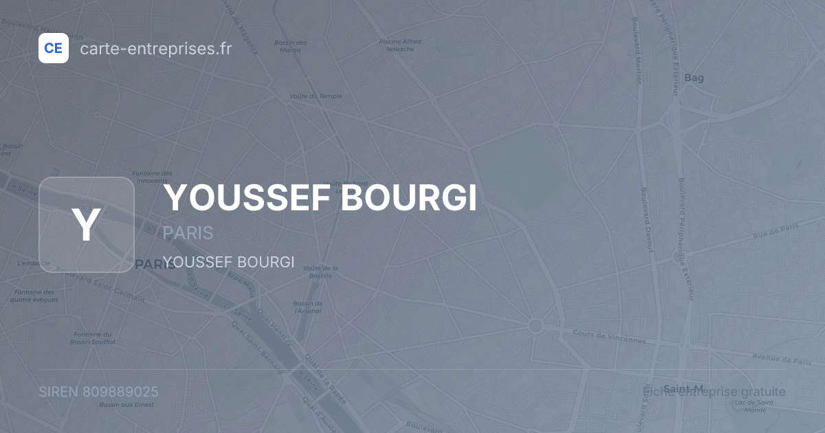 YOUSSEF BOURGI — 809889025 — fiche entreprise