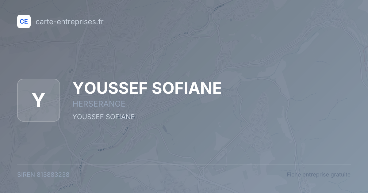 YOUSSEF SOFIANE — 813883238 — fiche entreprise