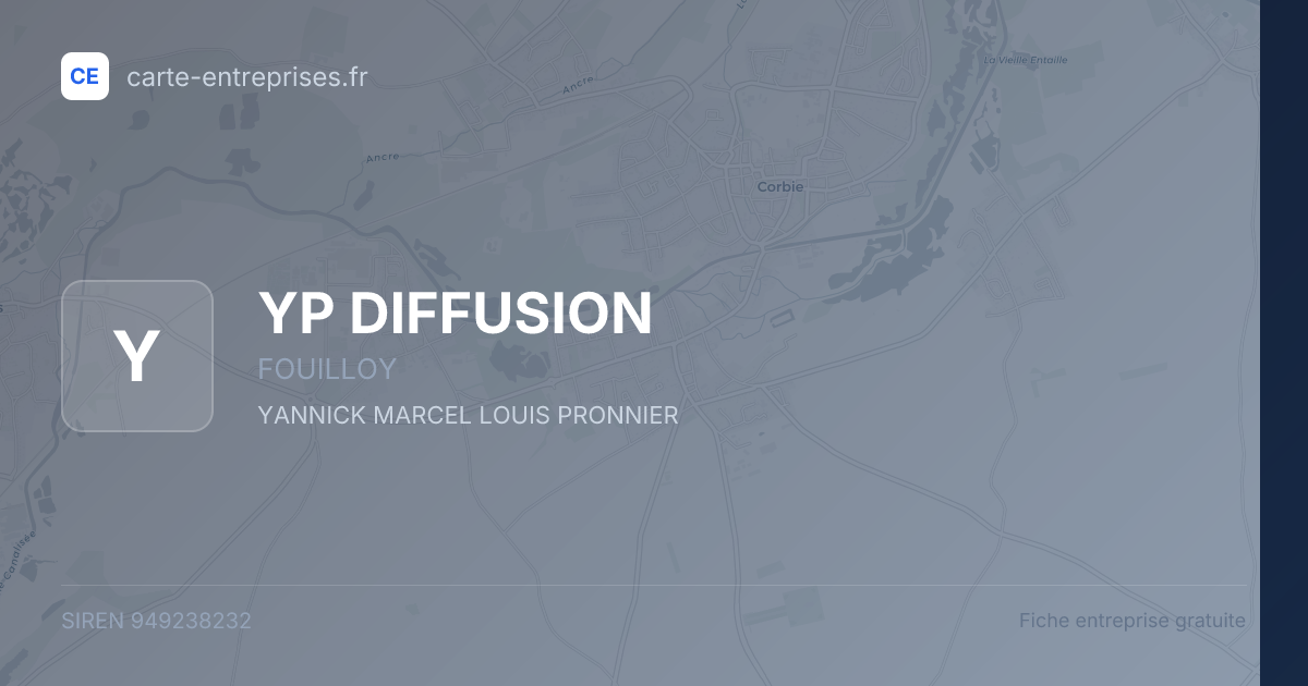YP DIFFUSION — 949238232 — fiche entreprise