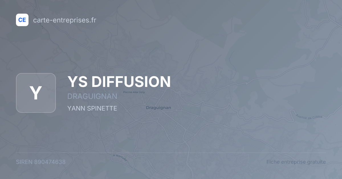 YS DIFFUSION — 890474638 — fiche entreprise