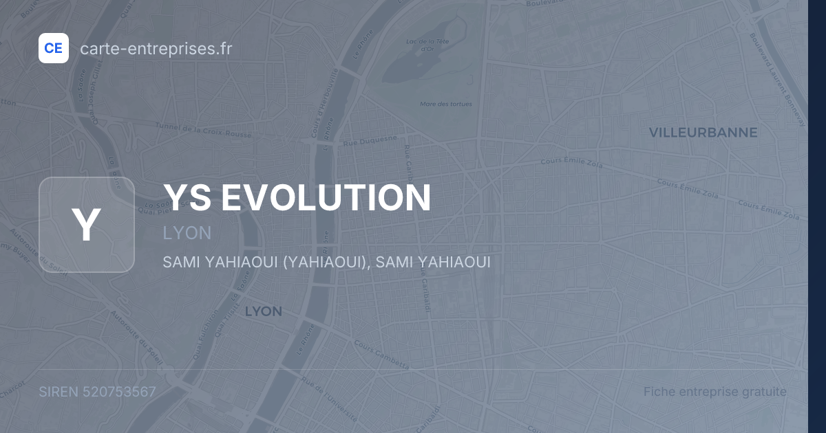 YS EVOLUTION — 520753567 — fiche entreprise