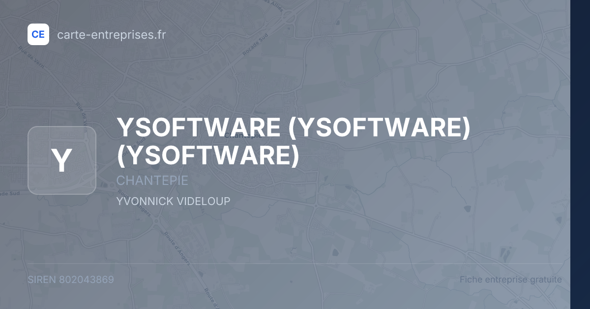 YSOFTWARE (YSOFTWARE) (YSOFTWARE) — 802043869 — fiche entreprise