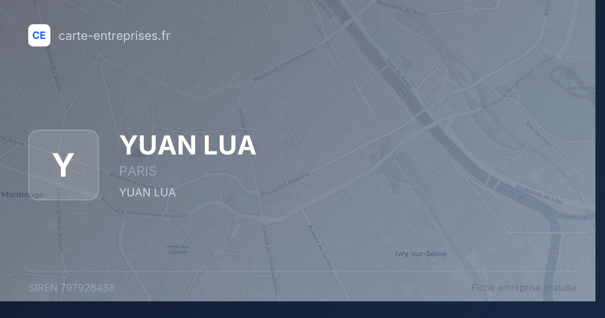 YUAN LUA — 797928488 — fiche entreprise