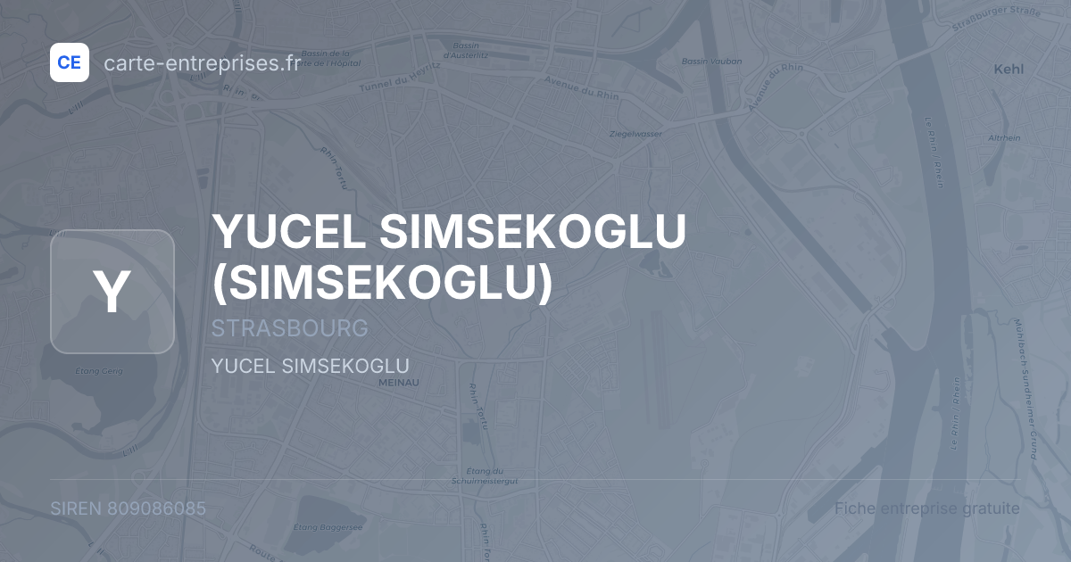 YUCEL SIMSEKOGLU (SIMSEKOGLU) — 809086085 — fiche entreprise