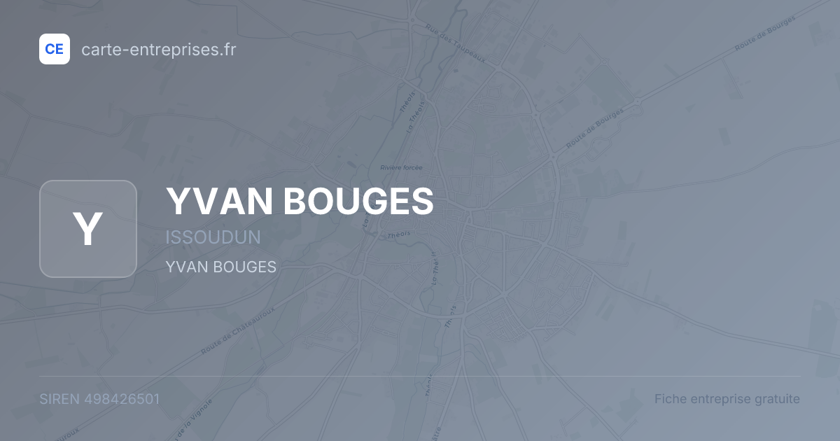 YVAN BOUGES — 498426501 — fiche entreprise