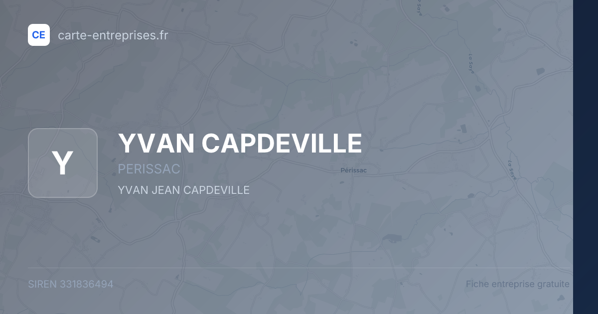 YVAN CAPDEVILLE — 331836494 — fiche entreprise