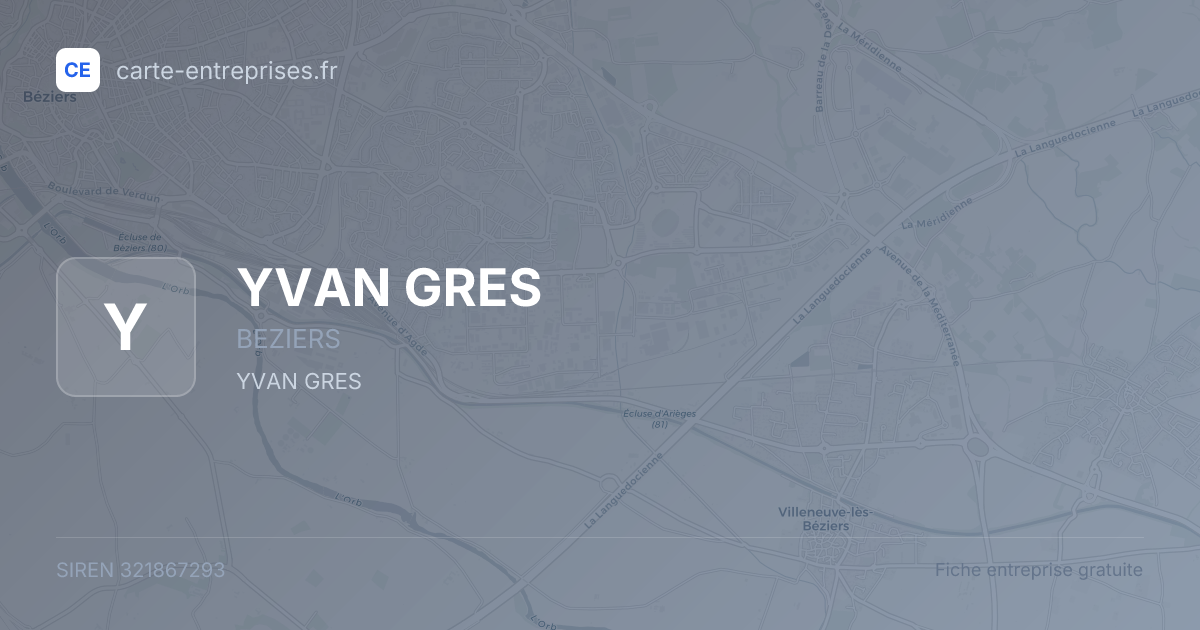 YVAN GRES — 321867293 — fiche entreprise