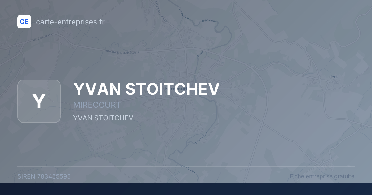 YVAN STOITCHEV — 783455595 — fiche entreprise