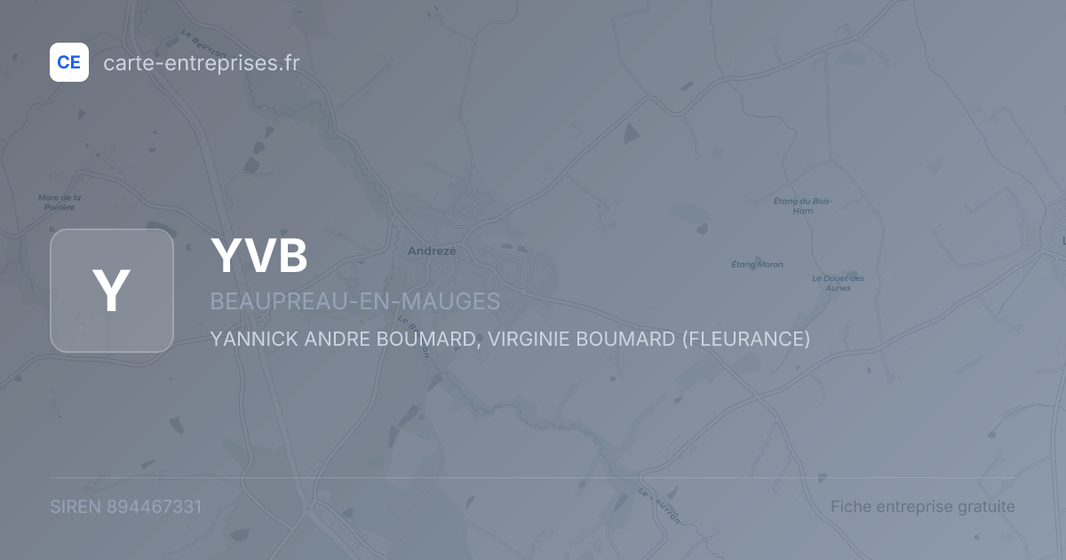YVB — 894467331 — fiche entreprise
