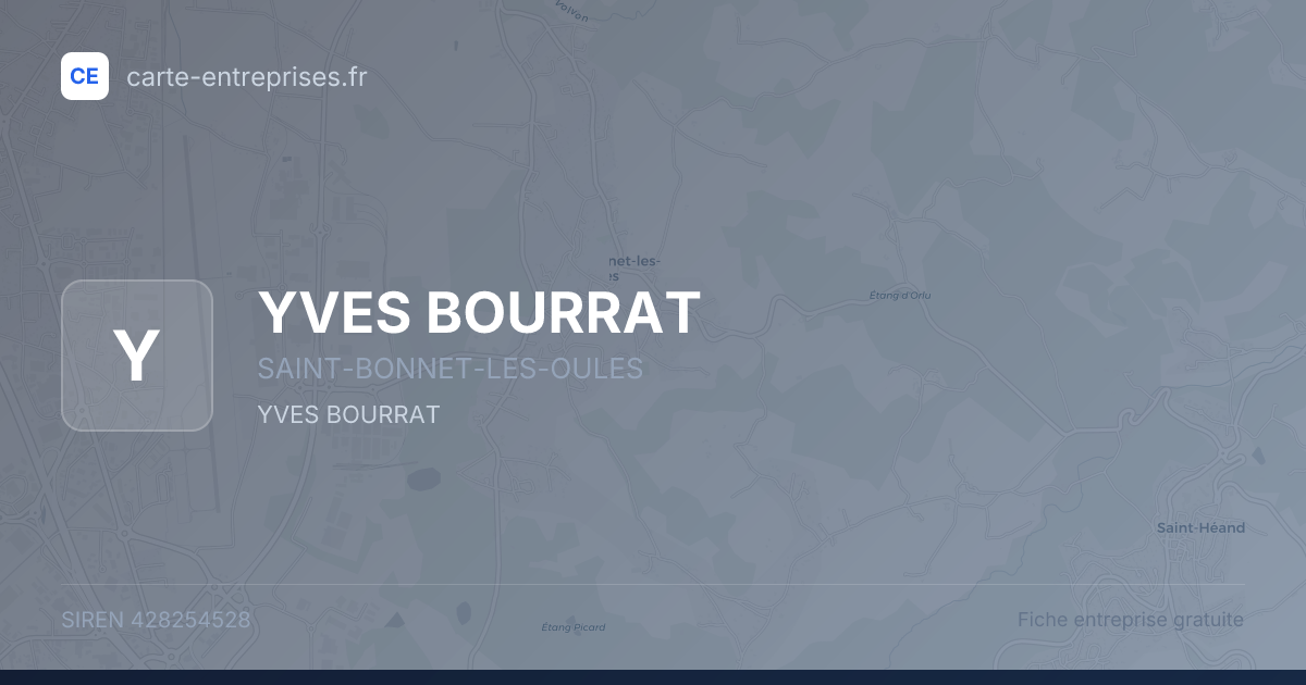 YVES BOURRAT — 428254528 — fiche entreprise
