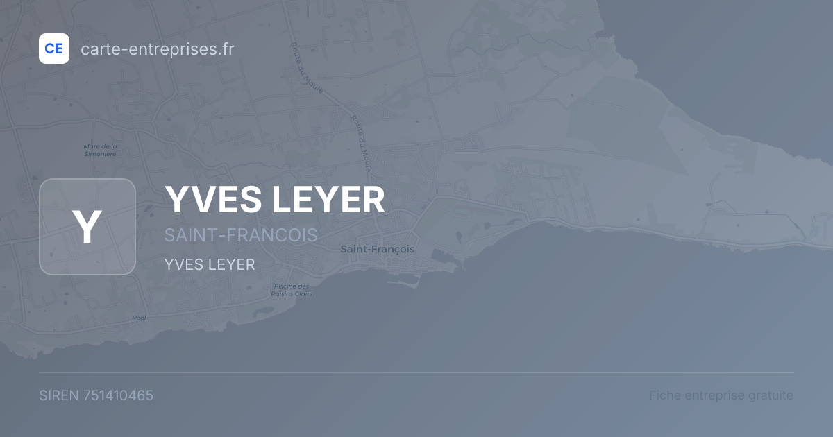 YVES LEYER — 751410465 — fiche entreprise
