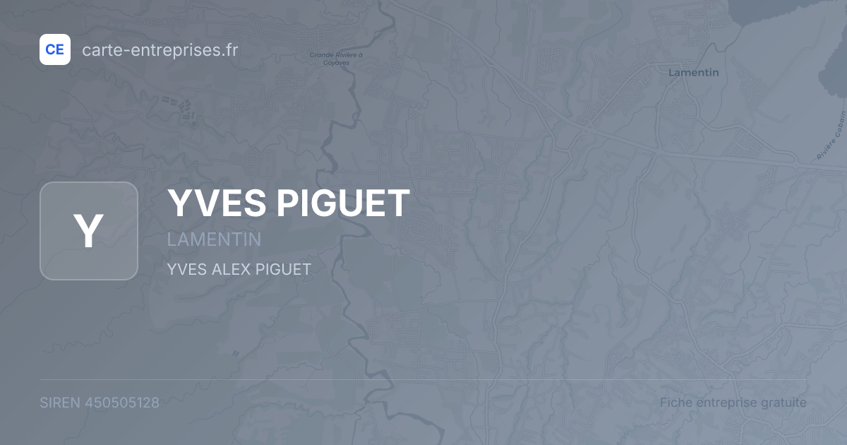 YVES PIGUET — 450505128 — fiche entreprise