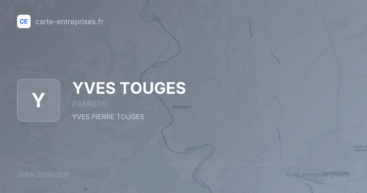 YVES TOUGES — 353053010 — fiche entreprise