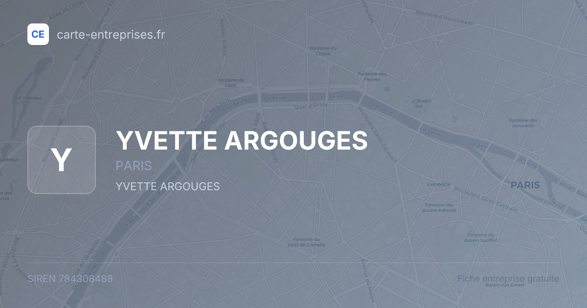 YVETTE ARGOUGES — 784308488 — fiche entreprise