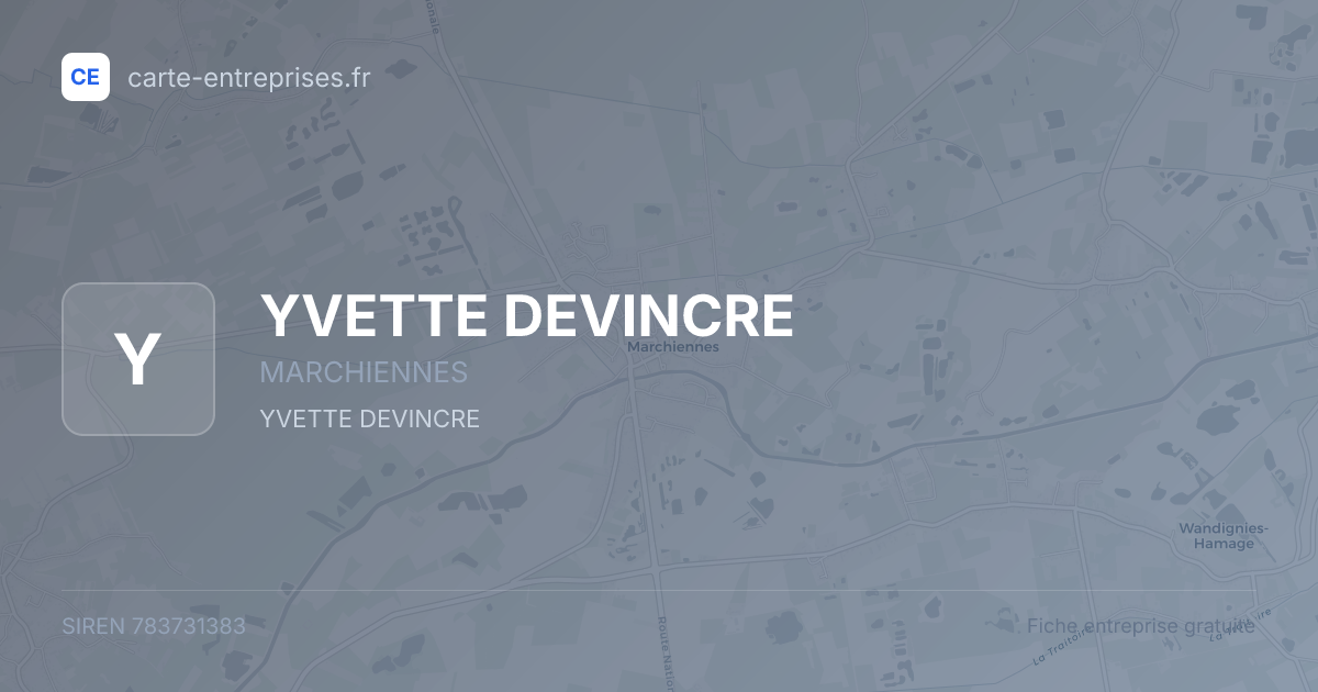 YVETTE DEVINCRE — 783731383 — fiche entreprise