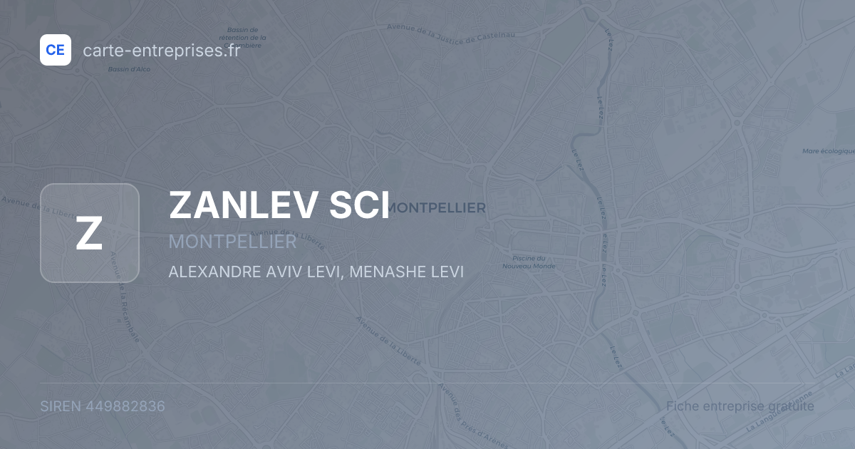 ZANLEV SCI — 449882836 — fiche entreprise