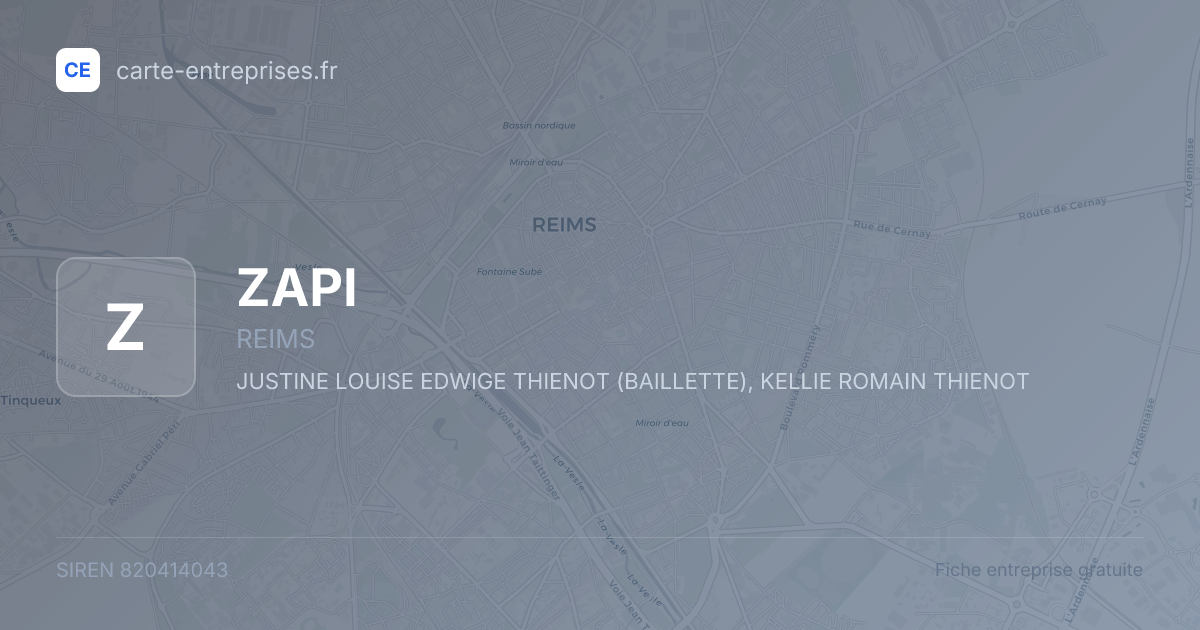 ZAPI — 820414043 — fiche entreprise