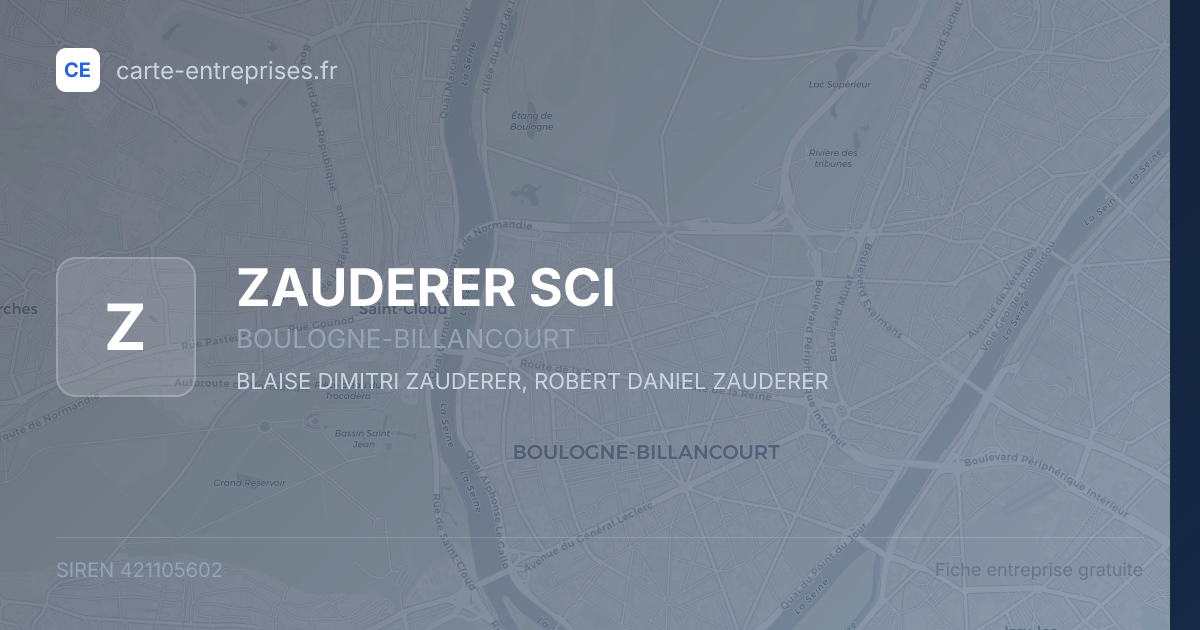 ZAUDERER SCI — 421105602 — fiche entreprise